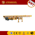 flat bed trailer 3 axles 40ft flatbed concrete mixer semi trailer